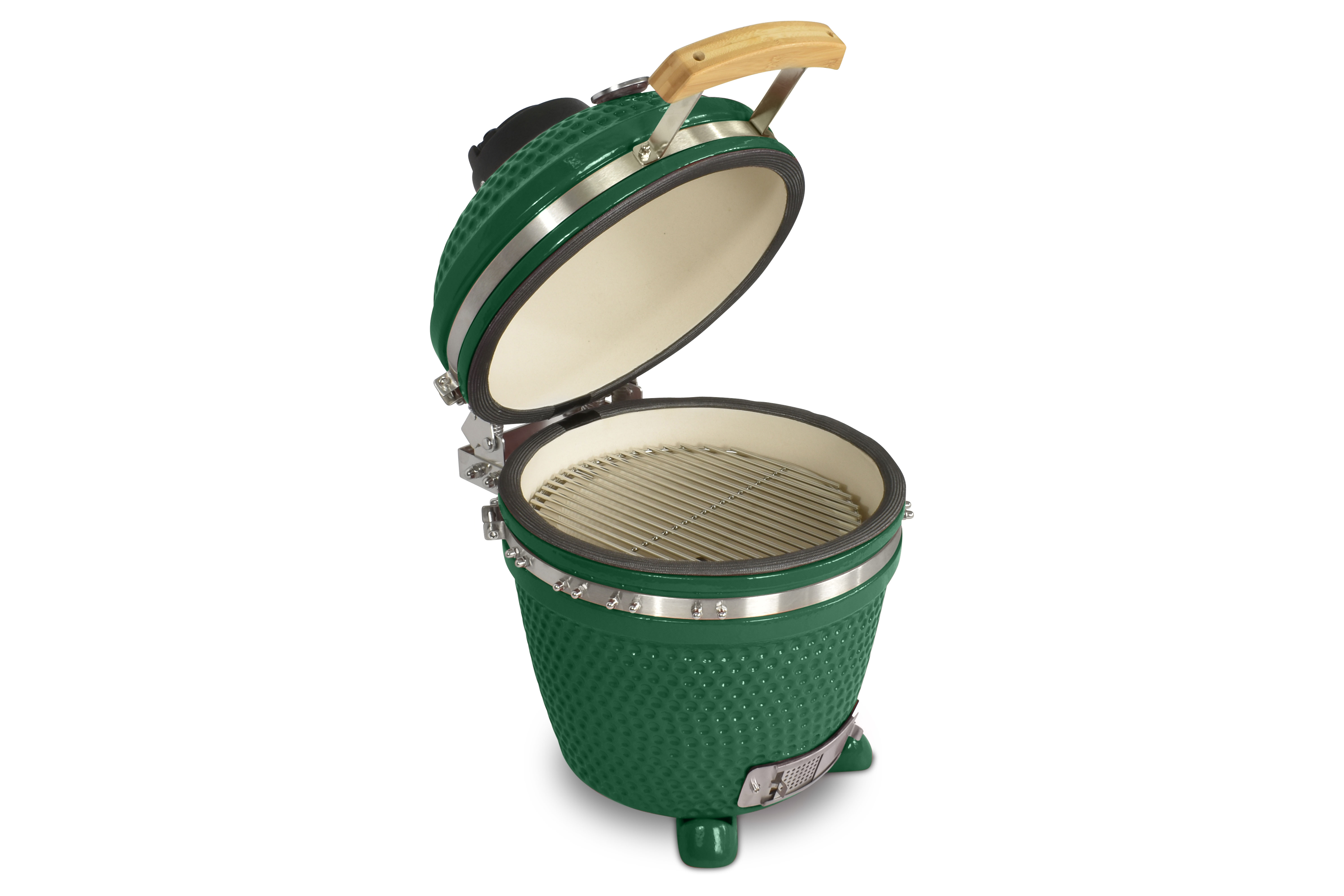 Kamado CL-16 Profi Keramik Grill ohne Standfuß Grün, Grilldurchmesser 40cm, Grillrostdurchmesser 33,5cm, BBQ Grillei Holzkohlegrill Grill Keramikgrill