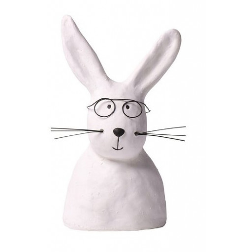 Osterhase Nerdy Deko-Hase mit Brille | Höhe 17,5 cm